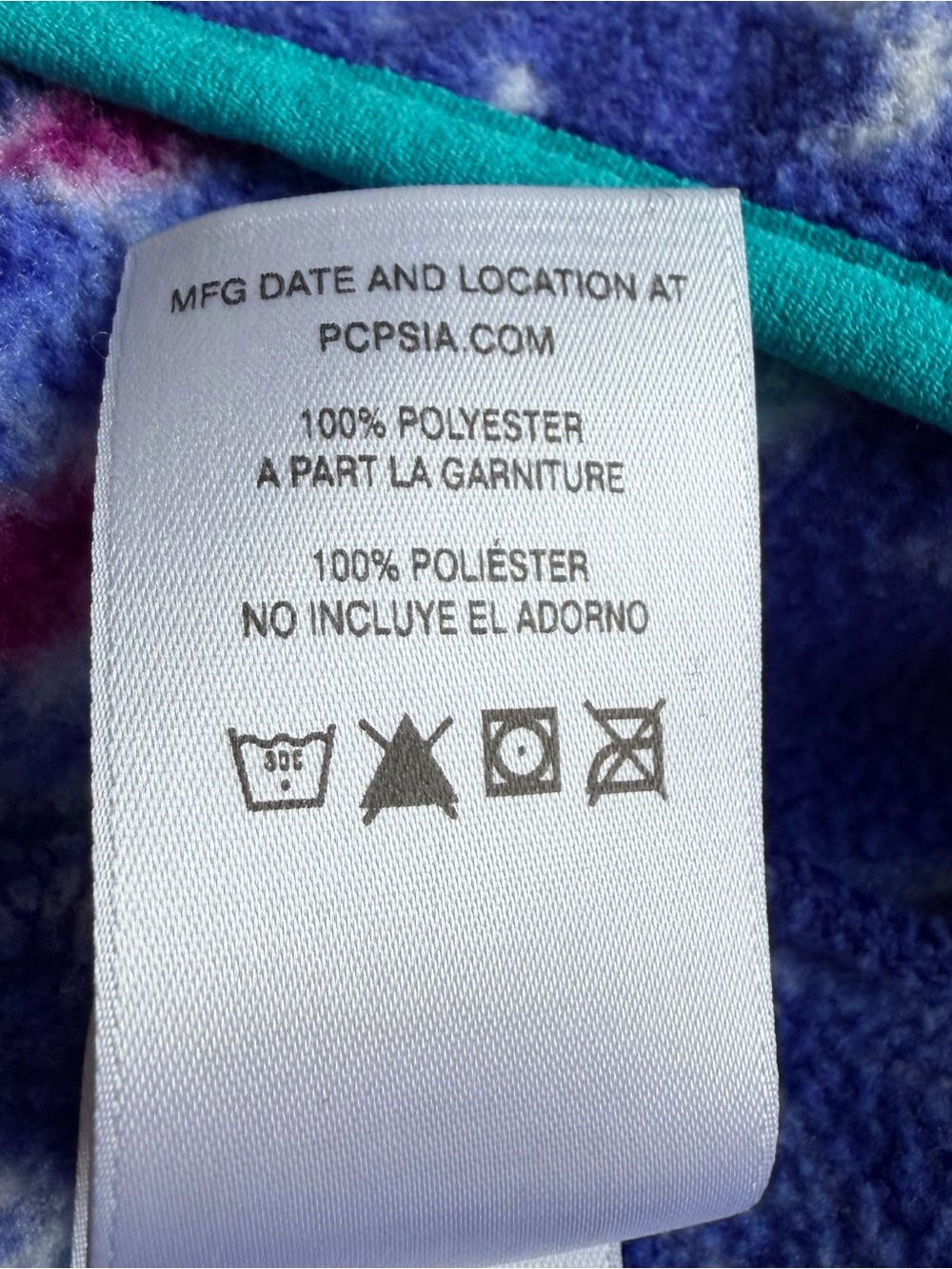 Patagonia Blue Multicolor Owl Print Teddy Fleece Pullover - Picture 10 of 10